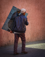 Man with a mirror